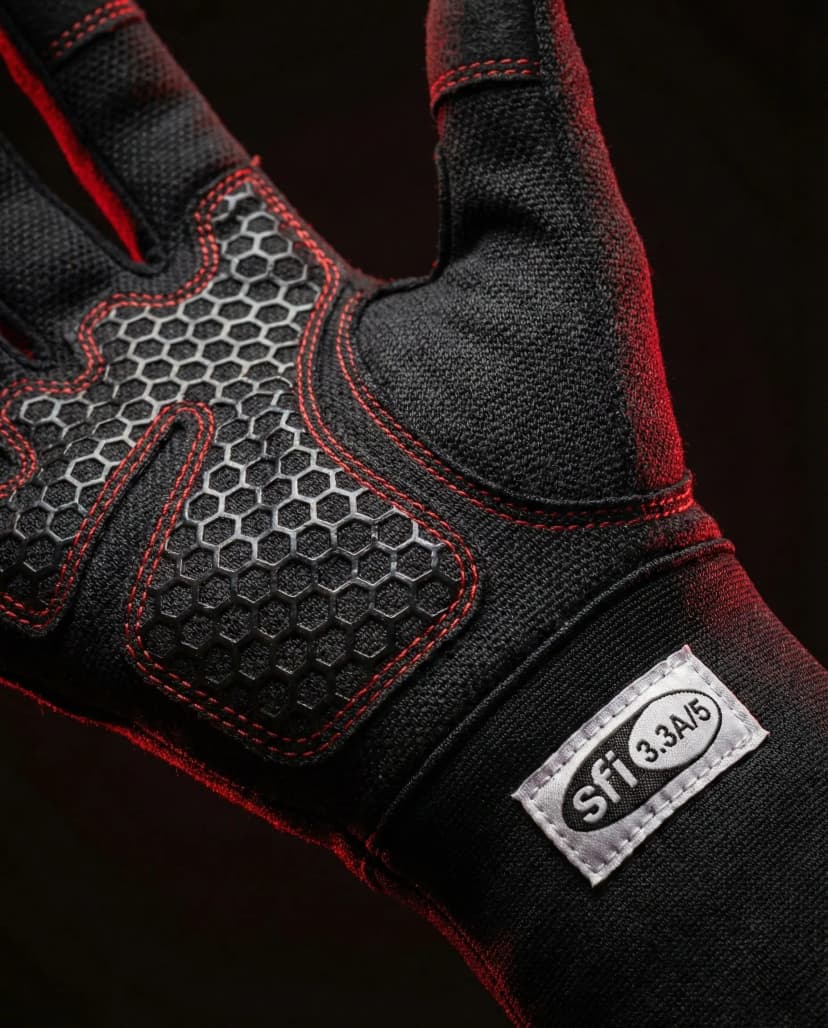 SFI Certified Racing Gloves Detail