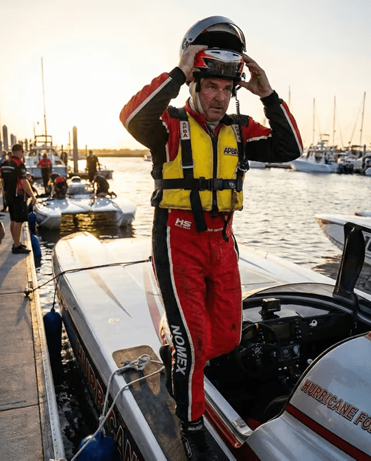 Power boat racing fire safety
