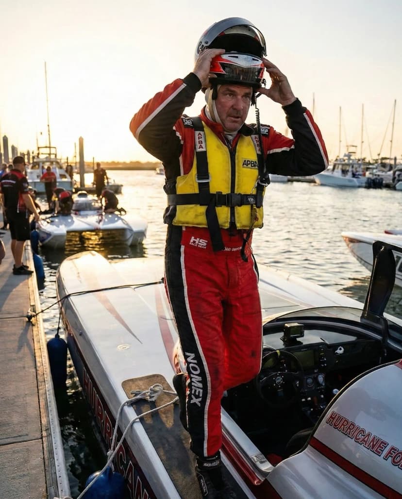 Power boat racing fire safety