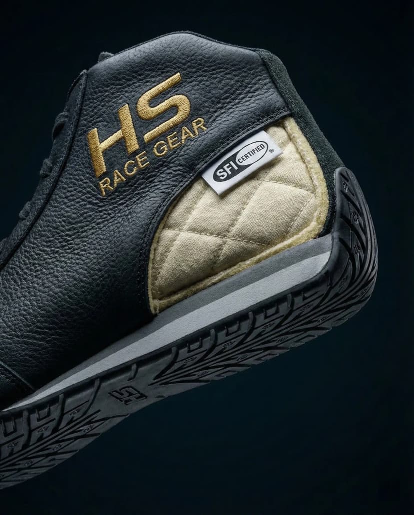 SFI Certified Racing Shoes Detail