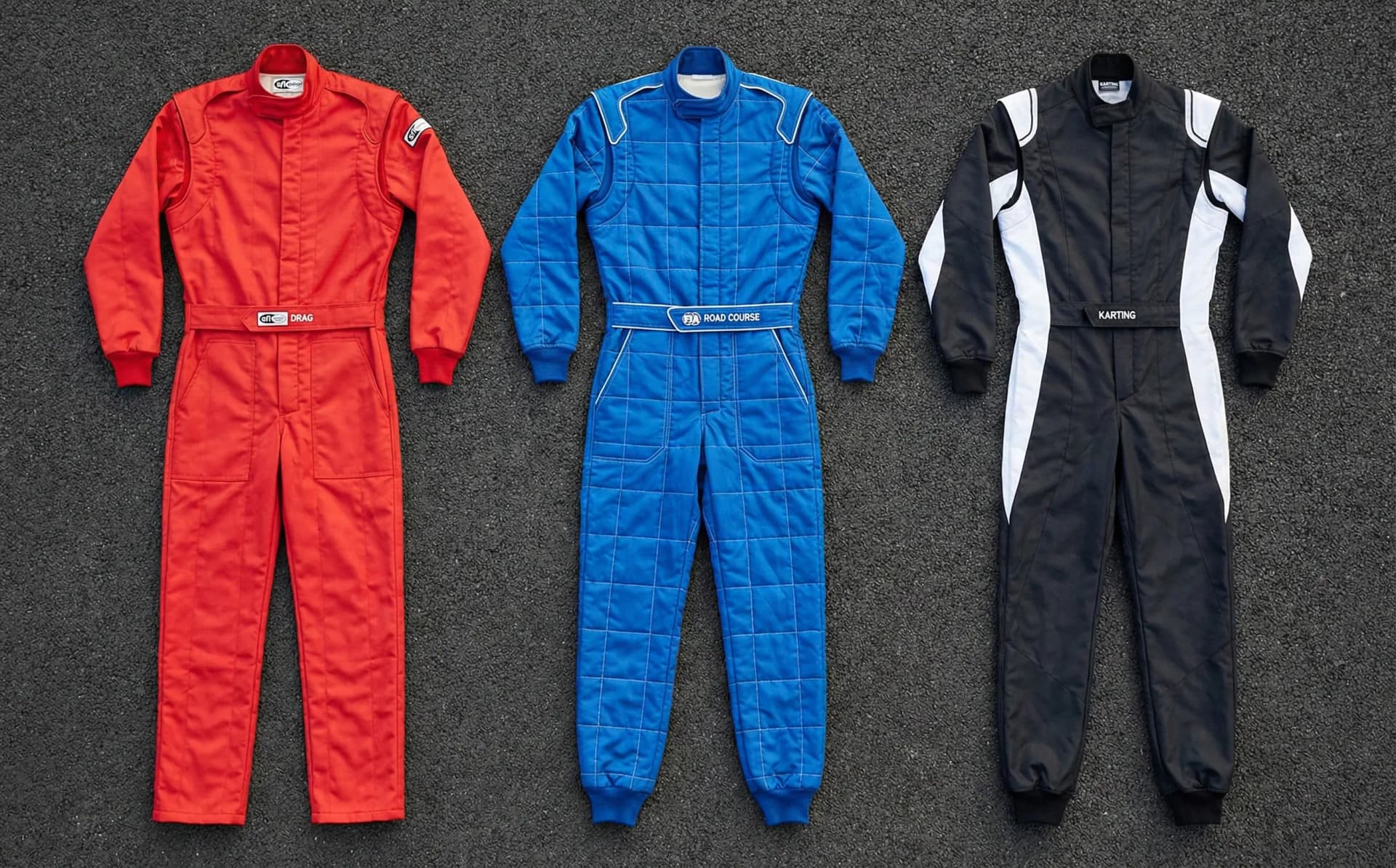 Drag racing fire suit — SFI-certified custom racing suit for NHRA and bracket racing