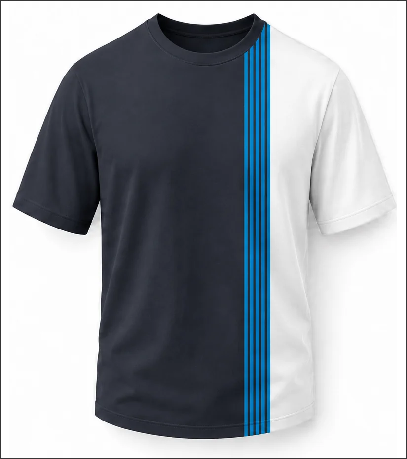 HS Legacy sublimated racing crew shirt front view — full-color pit crew shirt, performance polyester, made in USA by HS Race Gear