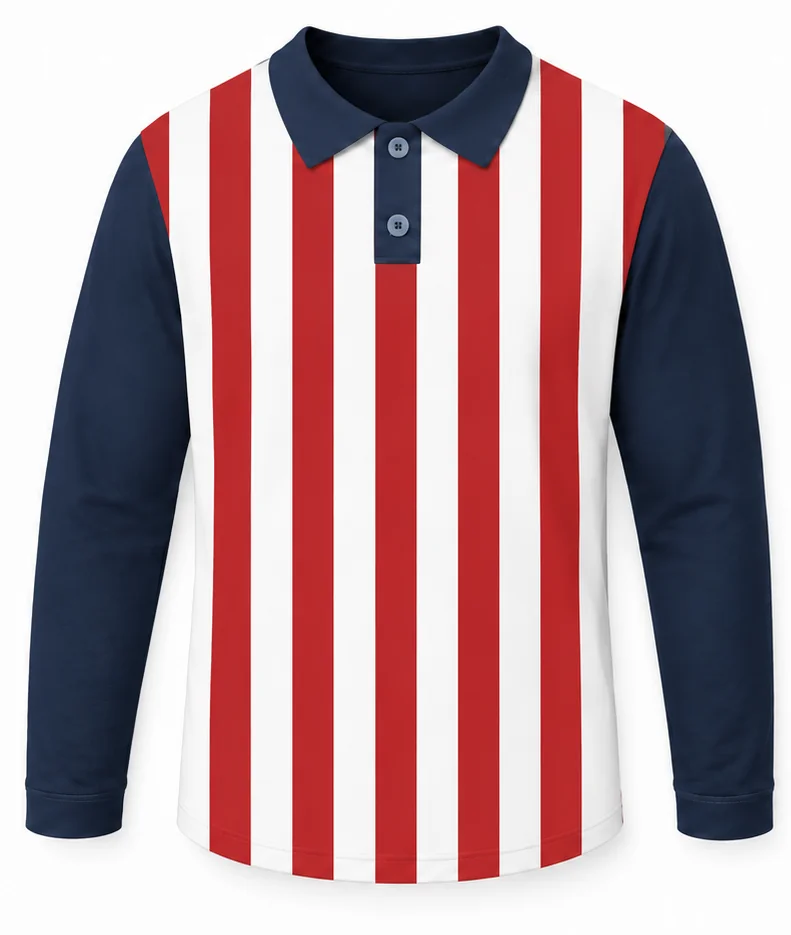 HS Patriot sublimated racing crew shirt front view — full-color pit crew shirt, performance polyester, made in USA by HS Race Gear