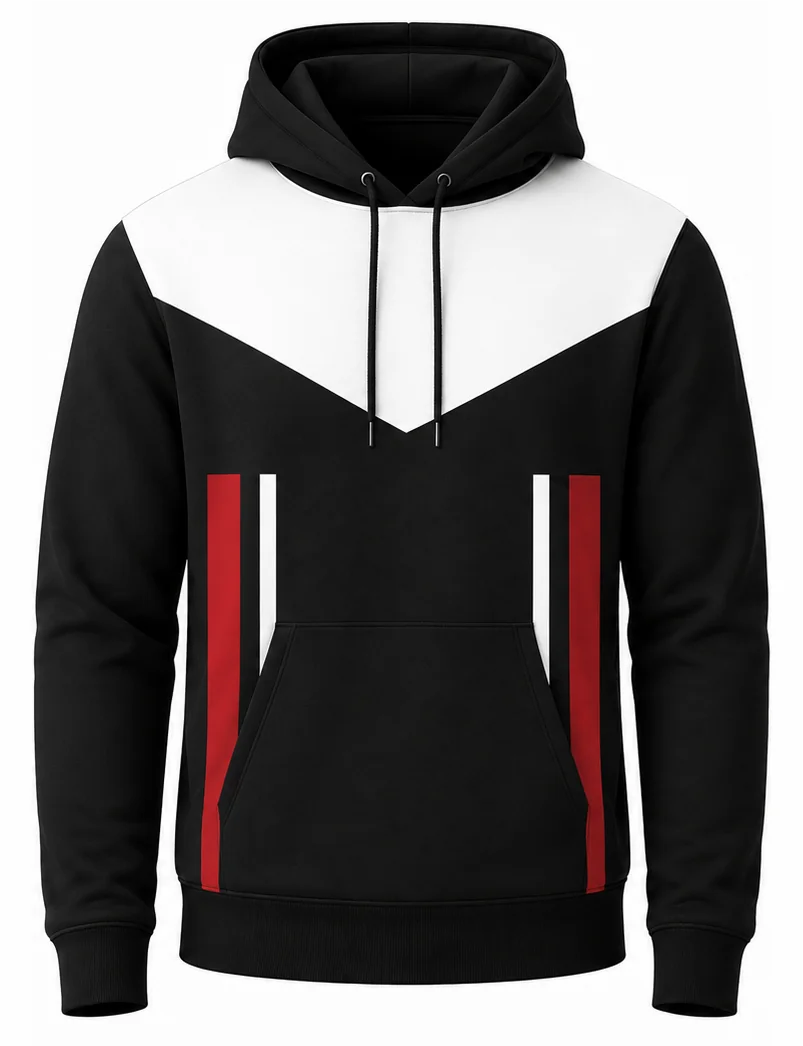 HS Ace sublimated crew racing hoodie front view — full-color pit crew hoodie, poly fleece, made in USA by HS Race Gear