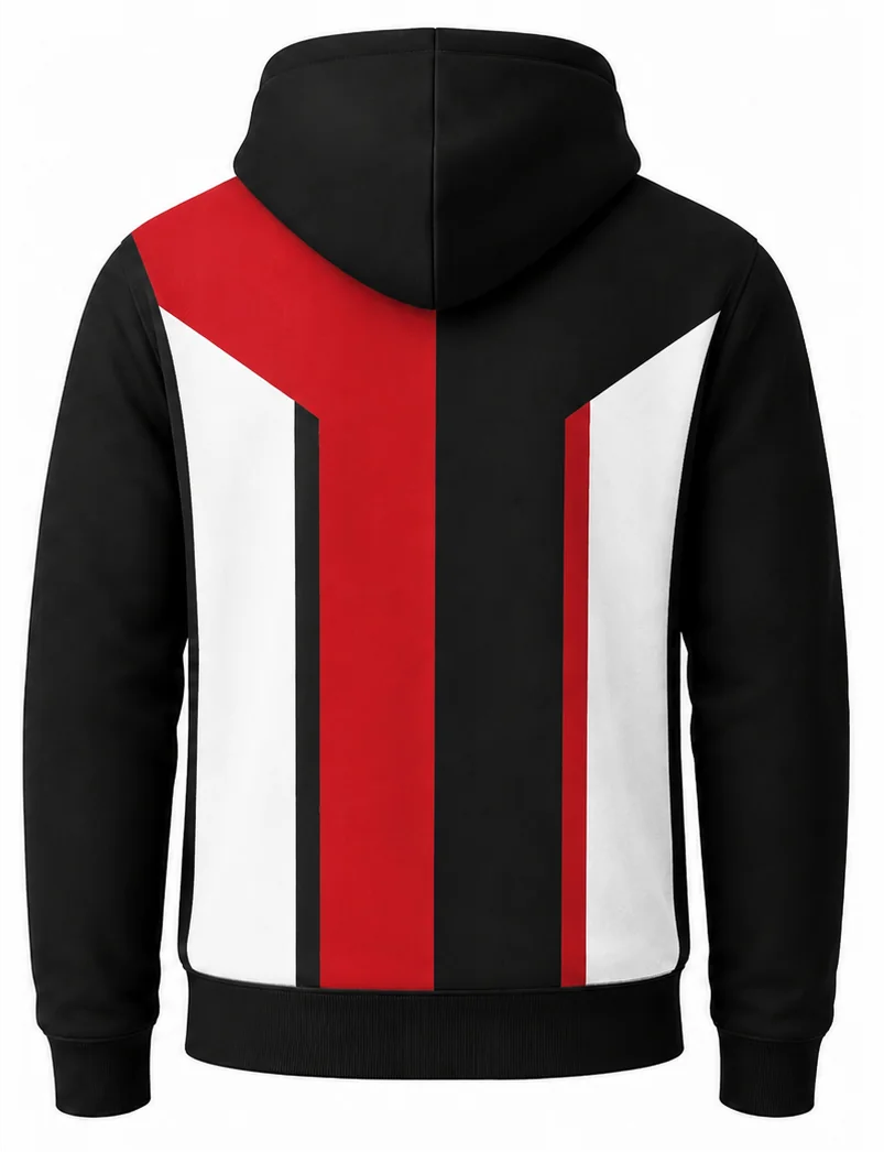 HS Draft sublimated crew racing hoodie back view — team apparel with full sublimation graphic, made in Watertown, MA