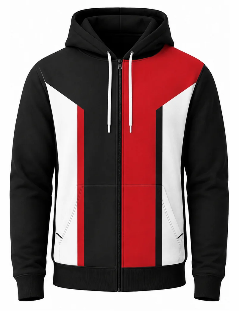 HS Draft sublimated crew racing hoodie front view — full-color pit crew hoodie, poly fleece, made in USA by HS Race Gear