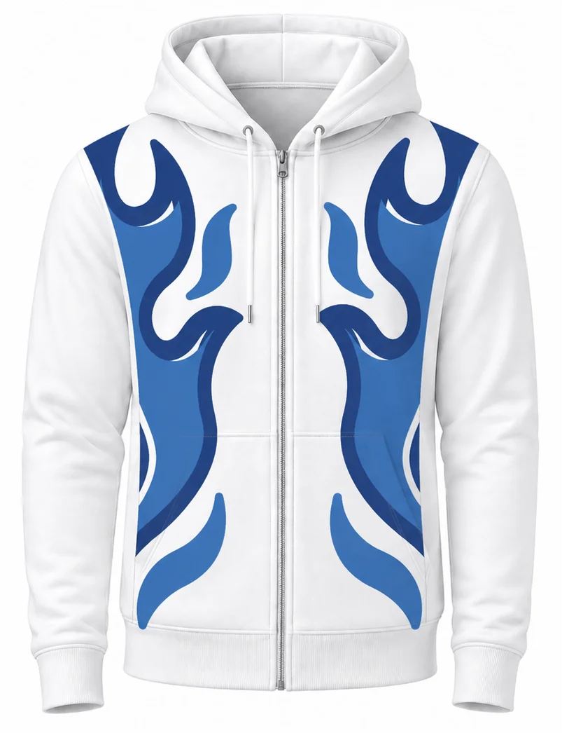 HS Dragster sublimated crew racing hoodie front view — full-color pit crew hoodie, poly fleece, made in USA by HS Race Gear