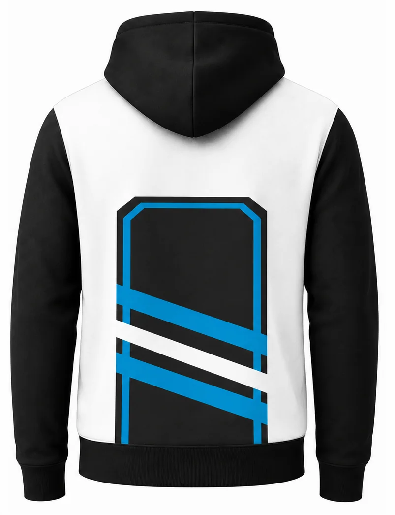 HS Endurance sublimated crew racing hoodie back view — team apparel with full sublimation graphic, made in Watertown, MA