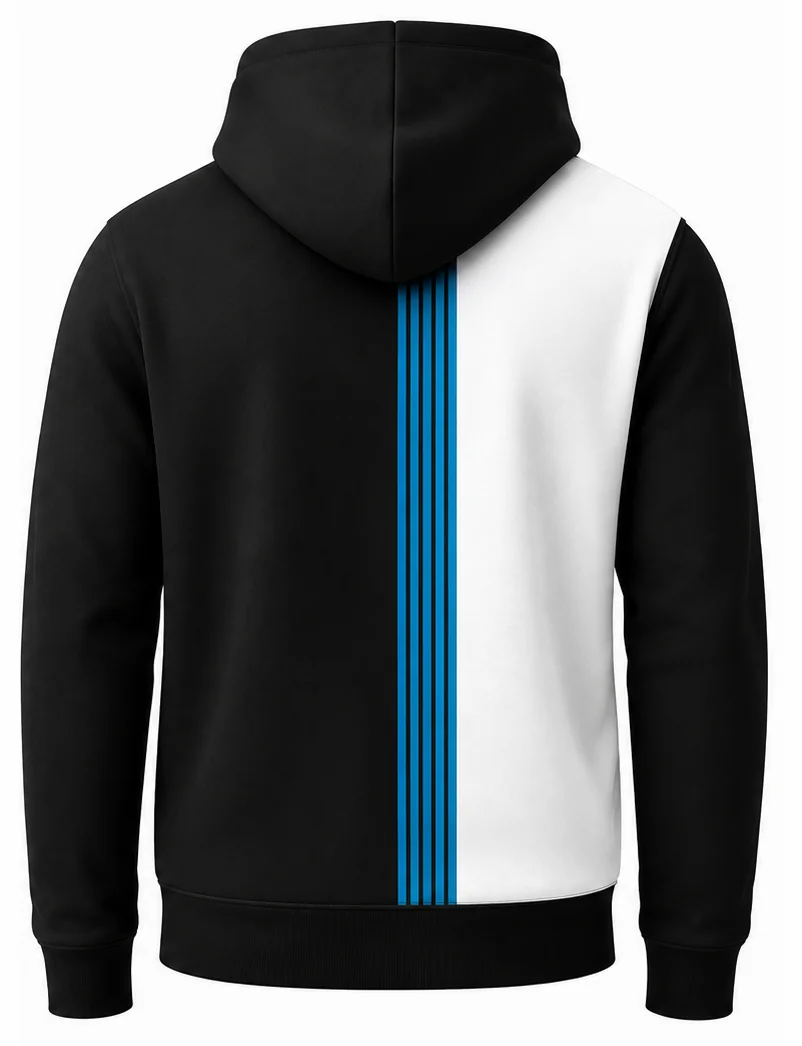 HS Legacy sublimated crew racing hoodie back view — team apparel with full sublimation graphic, made in Watertown, MA