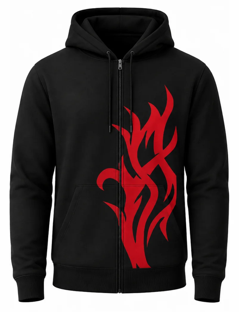 HS Outlaw sublimated crew racing hoodie front view — full-color pit crew hoodie, poly fleece, made in USA by HS Race Gear