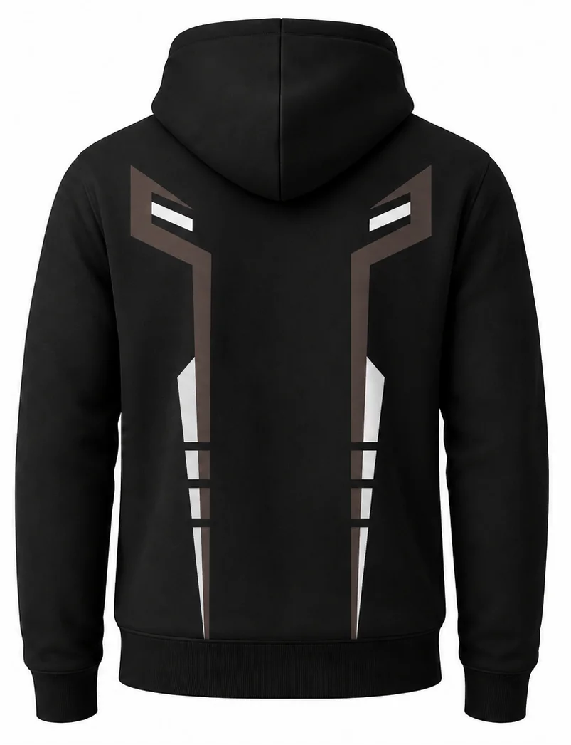 HS Super sublimated crew racing hoodie back view — team apparel with full sublimation graphic, made in Watertown, MA